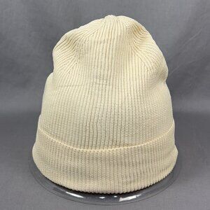 Beanie Hat Skull Cap Cream Fisherman Cuff Rib Knit Outdoor Winter Unisex Mens